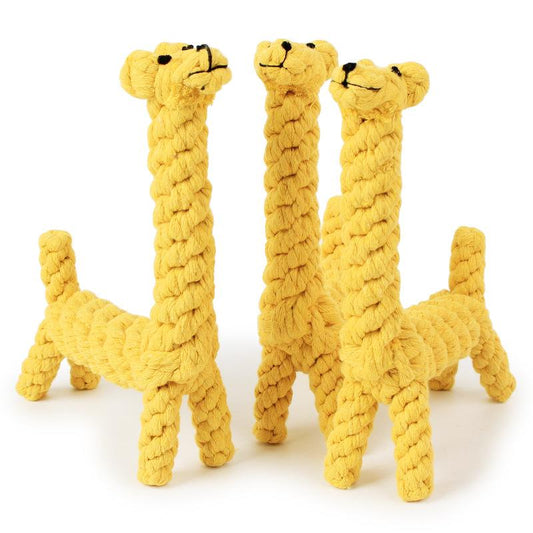 COTTON ROPE GIRAFFE WOVEN TOY