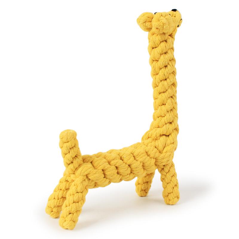 COTTON ROPE GIRAFFE WOVEN TOY