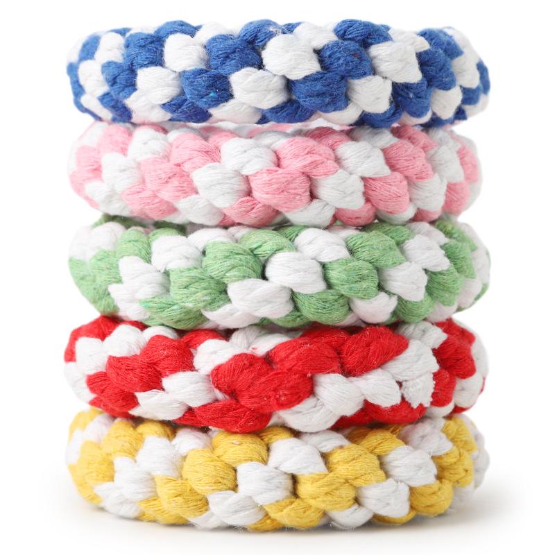 COTTON ROPE DONUTS WOVEN TOY