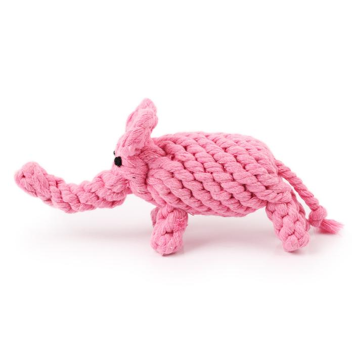 COTTON ROPE ELEPHANT WOVEN TOY