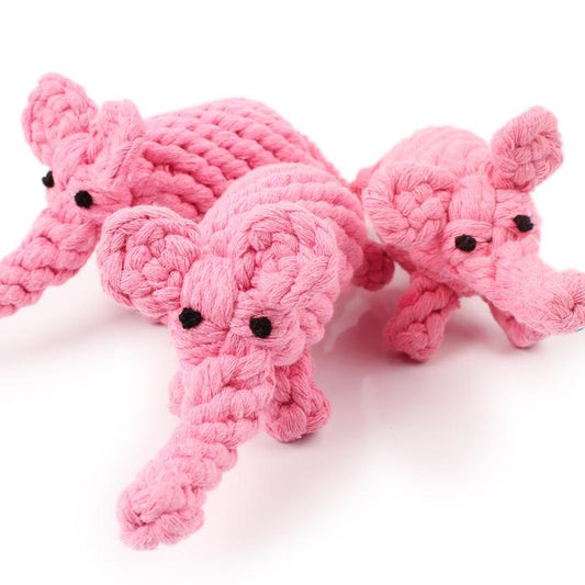 COTTON ROPE ELEPHANT WOVEN TOY