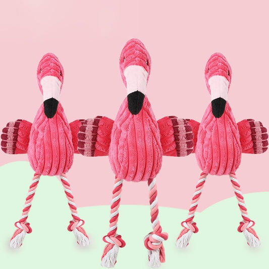 CORDUROY FLAMINGO SOUNDING TOY