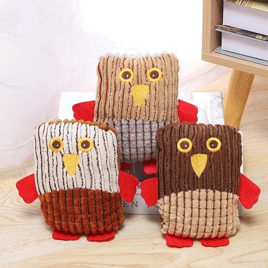 COLOR BLOCK OWL SOUNDING TOY