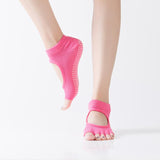 HJ Non-Slip Open Toe Backless Dispensing Yoga Socks