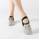 HJ Kitten Lace Up Non-Slip Socks Yoga Socks