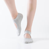 HJ Non-Slip Backless Terry Thickening Dispensing Yoga Socks