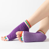 HJ Non-Slip Open Toe Dispensing Yoga Socks