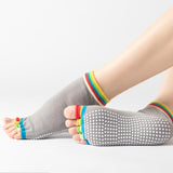 HJ Non-Slip Open Toe Dispensing Yoga Socks