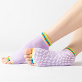 HJ Non-Slip Open Toe Dispensing Yoga Socks