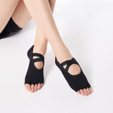 HJ Non-Slip Open Toe Cross tie Dispensing Yoga Socks