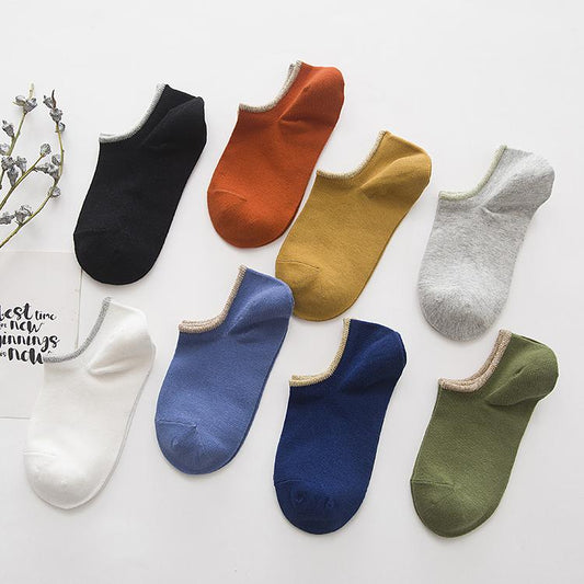 Japanese Pure Color Cotton Socks