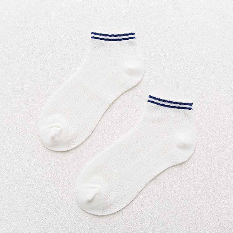 Shallow hollow out ultra-thin breathable mesh boat socks