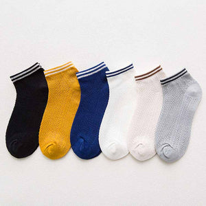 Shallow hollow out ultra-thin breathable mesh boat socks