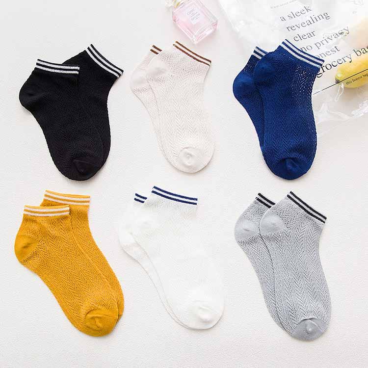 Shallow hollow out ultra-thin breathable mesh boat socks