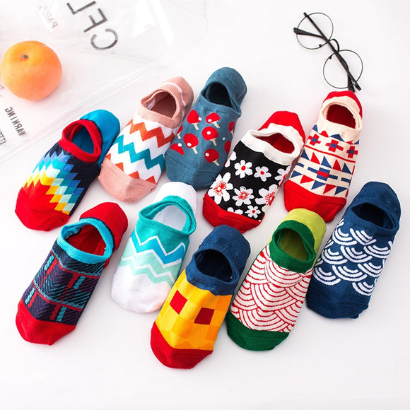 Harajuku Style Trendy Unisex Ship Socks 10-Pack