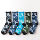 JSD Tie-Dye Beach with Coconut trees Unisex Socks