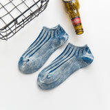 JSD Retro Denim Color Girl Short Socks