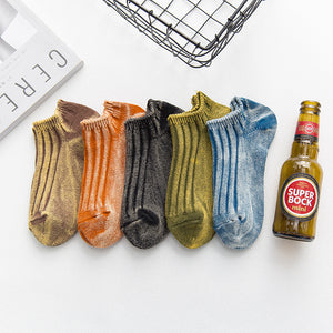 JSD Retro Denim Color Girl Short Socks