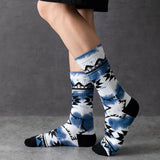 JSD Tie-Dye Geometric Jacquard Unisex Socks