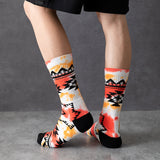 JSD Tie-Dye Geometric Jacquard Unisex Socks