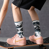 JSD Tie-Dye Geometric Jacquard Unisex Socks