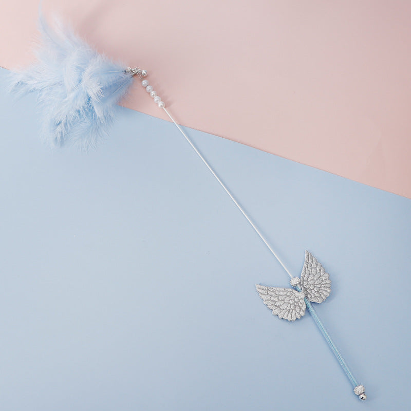 Feather Angel Wings Make-fun Cat Stick