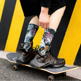 JSD Tie-Dye Swinging Skeleton Unisex Socks