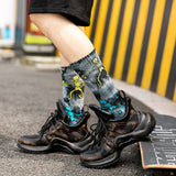 JSD Tie-Dye Swinging Skeleton Unisex Socks