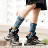 JSD Tie-Dye Swinging Skeleton Unisex Socks