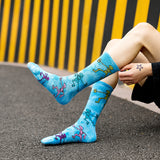 JSD Tie-Dye Swinging Skeleton Unisex Socks