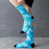 JSD Tie-Dye Beach with Coconut trees Unisex Socks