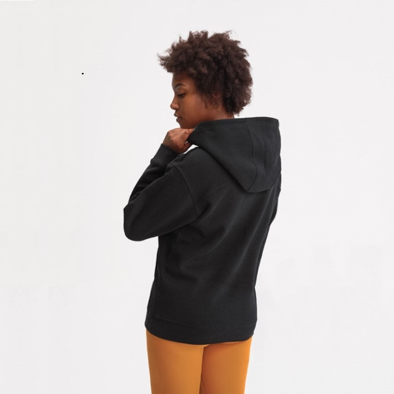 Long-sleeved Hooded Loose Sweatshirt