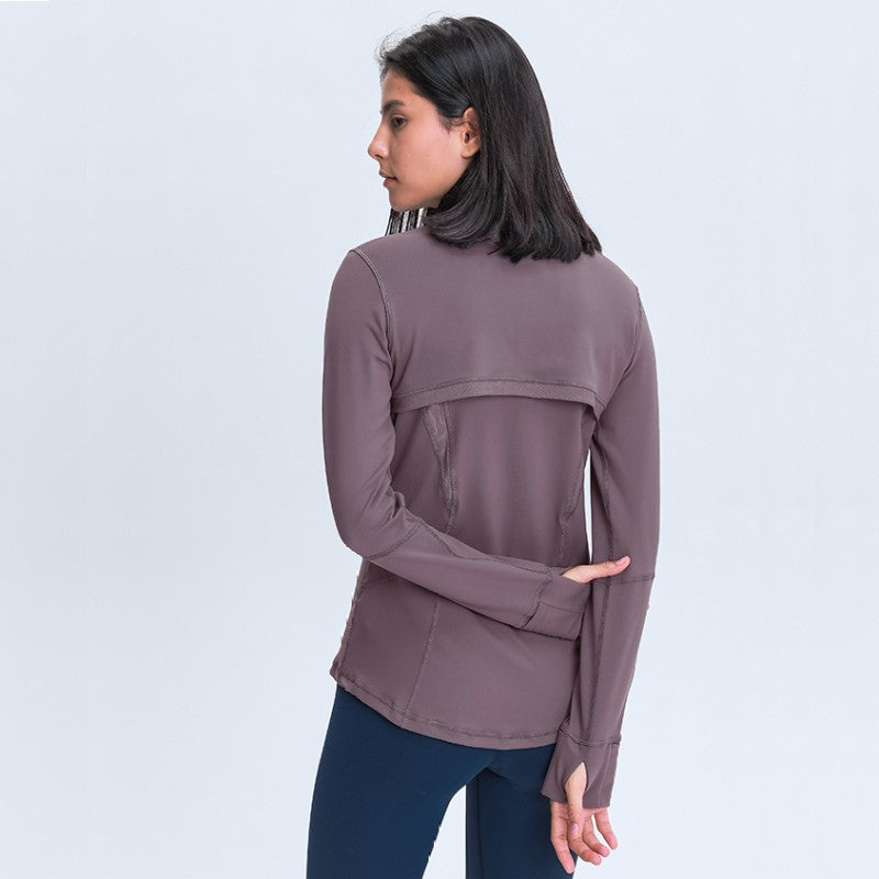 Slim-fit Stand-collar Yoga Jacket