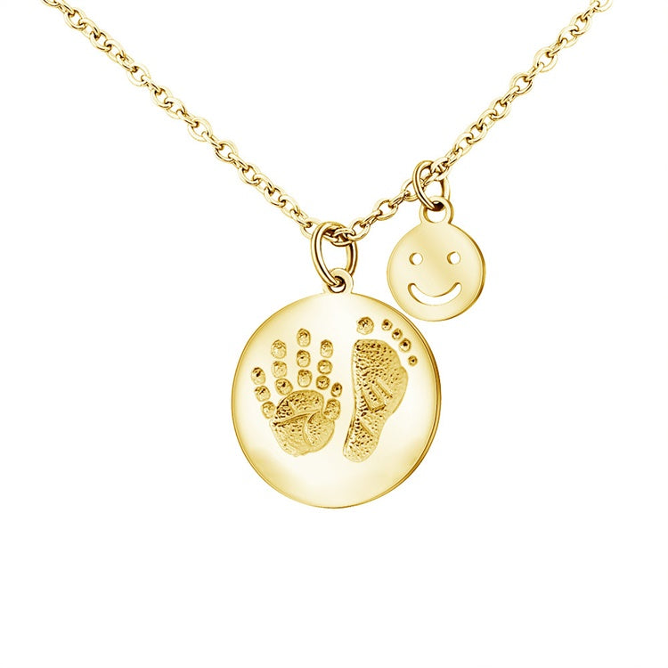 MLYJ Birth Hand-foot Imprint Necklace