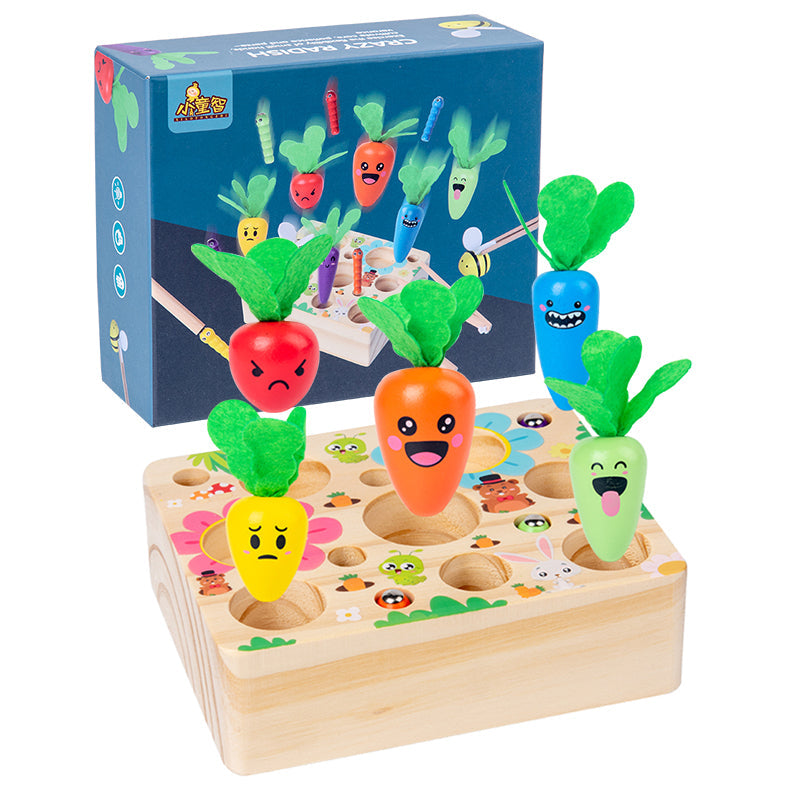 Wooden Harvest Carrot Toy Set