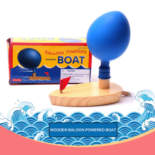 Wooden Baloon Powered Boat