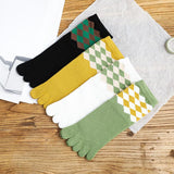 Lady's  Diamond Plaid Toe Socks