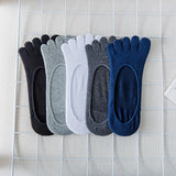 Men's Invisible Solid Color Toe Socks