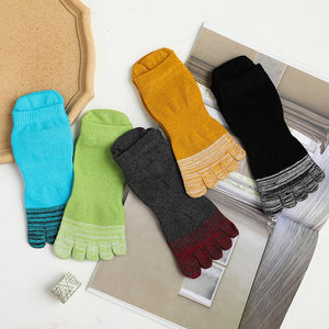 Men's Short Heel Double Color Toe Socks