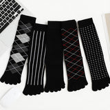 Men's Black Gentleman Toe Socks