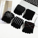 Men's Black Gentleman Toe Socks