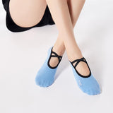 Pure Color Lace Up Yoga Socks