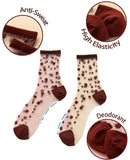 Ice Silk Round Spots Cute Low Socks