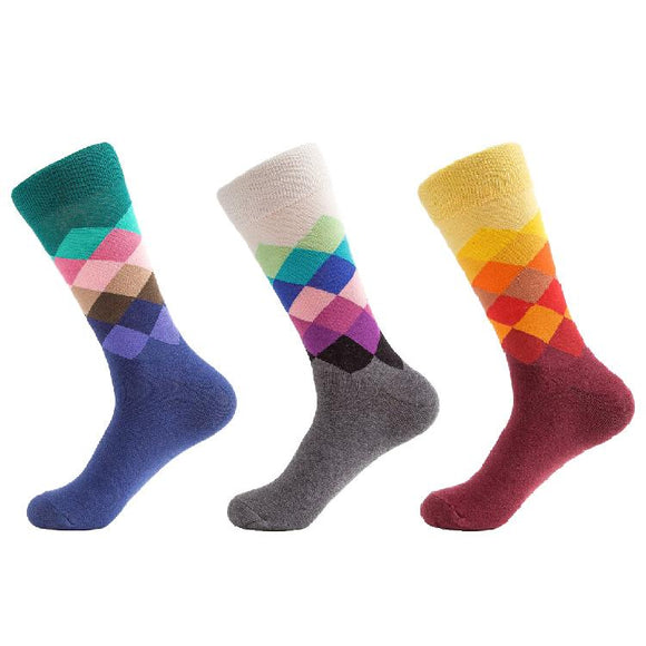 Colorful Diamond Lattice Ring S2 Socks