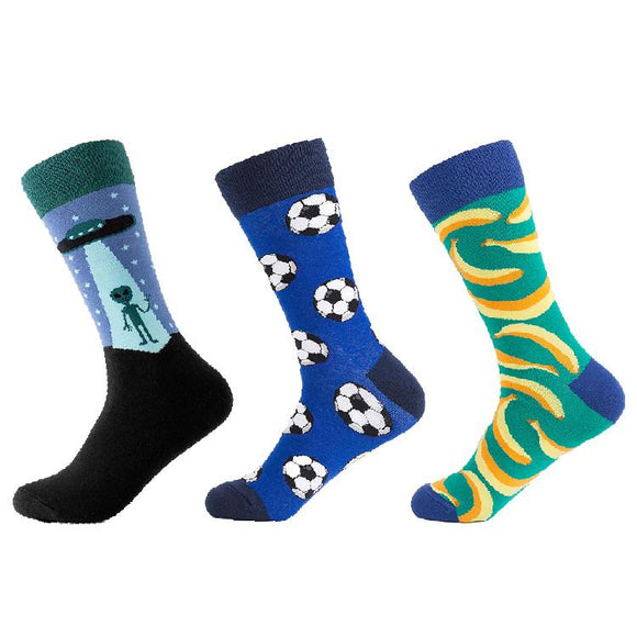 Aliens Meet Football Banana Socks