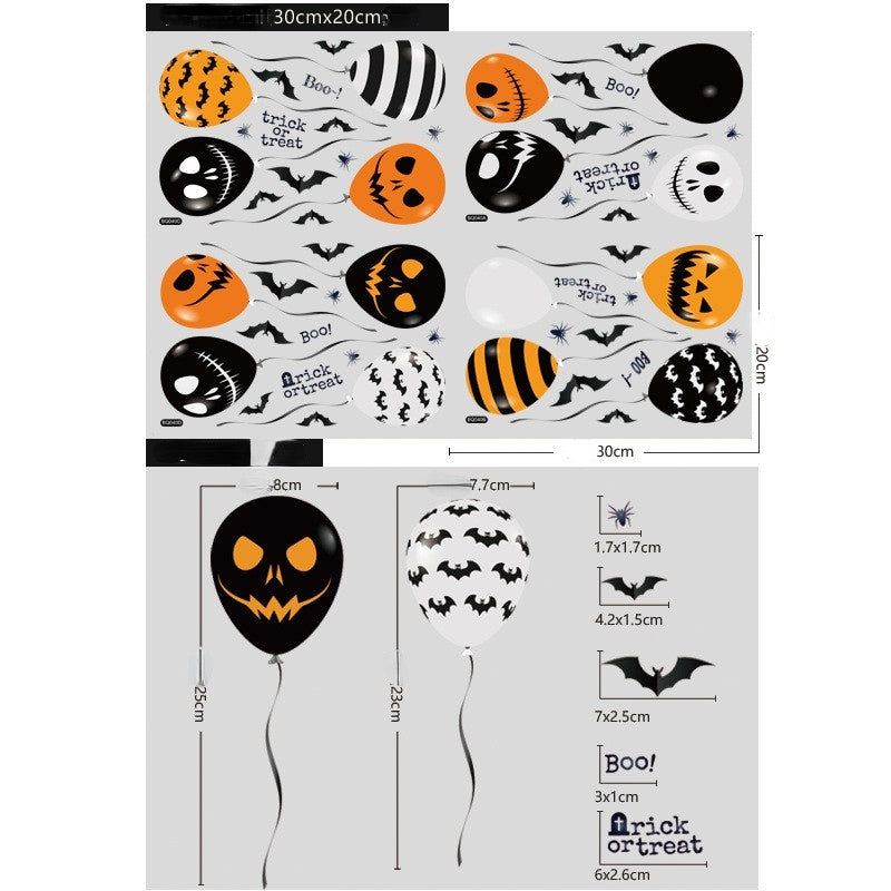 Spider Static Stickers Halloween Window Ornament