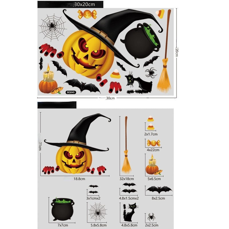 Spider Static Stickers Halloween Window Ornament