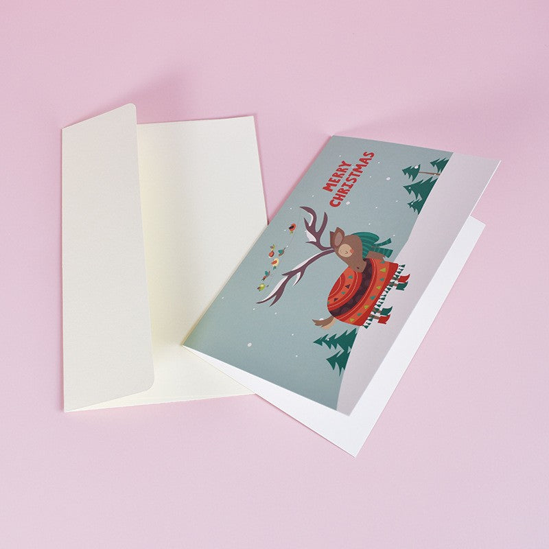 Christmas Greeting Card With Envelope Sticker