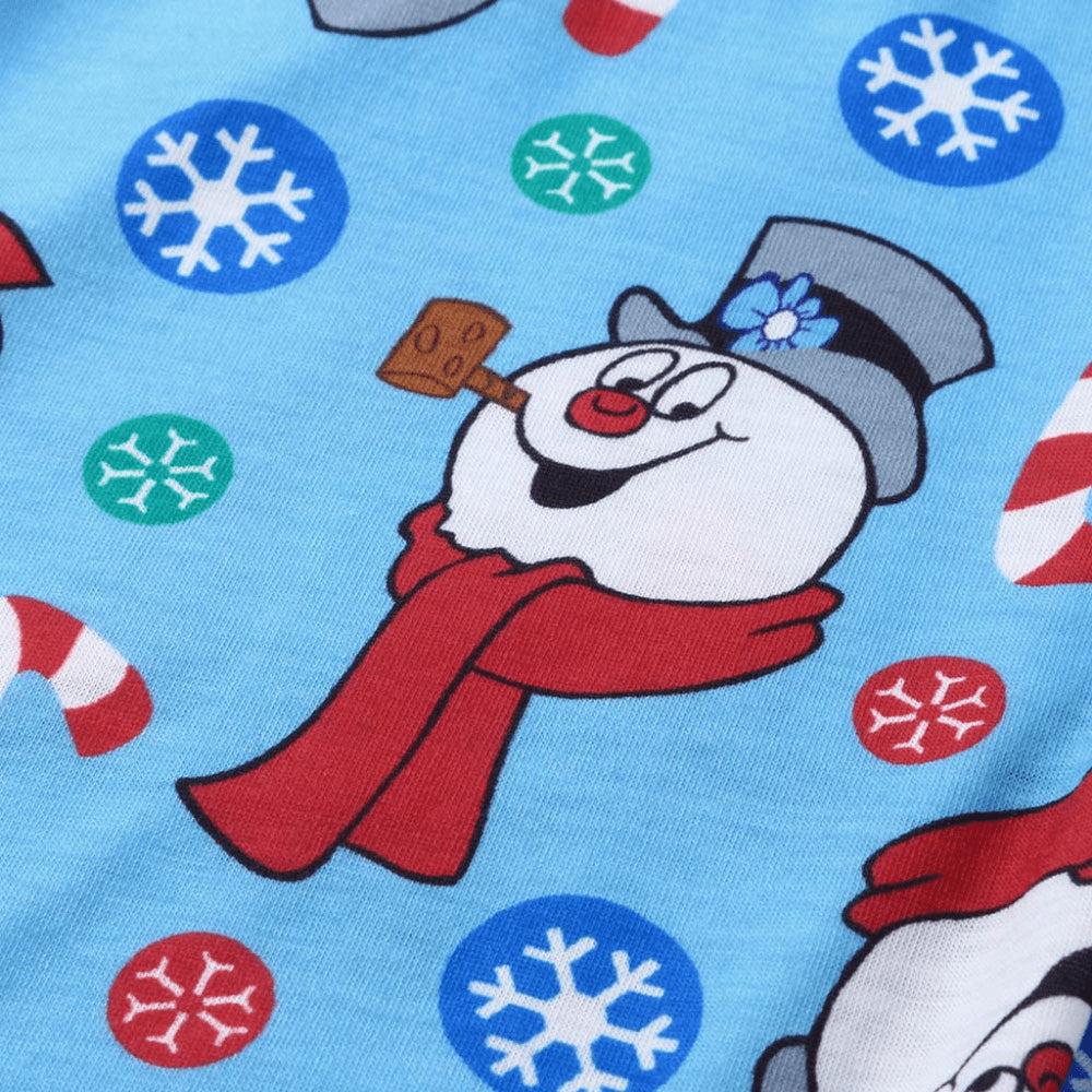 Christmas Snowman Print Parent-child Pajamas Set