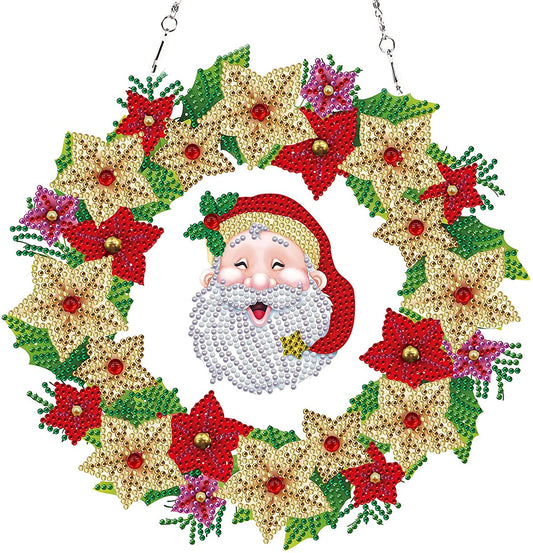 Glow Christmas DIY Diamond Painting-Santa Claus Head